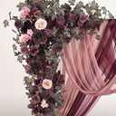 Ling's moment Wedding Arch Flowers, Deep Plum, 5-Piece Set