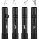 Table Leg Extensions - Metal Folding Table Risers, Rubber Base for Stability, 2 Levels/Heights Adjustable (3.6"/ 5.2" - 4 Pack)