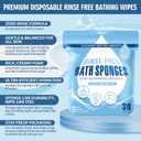 120 Pack Disposable No Rinse Bathing Wipes for Adults, Extra Large Ultra-Thick Compressed Towels—No Shampoo or Rinsing Required, Ideal for Travel, Camping, Fitness and Post-Surgery Us