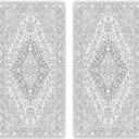 nunubaby Washable Pee Pads for Dogs, Stylish, Non-Slip and Leak-Proof Pee Pads. Reusable Potty Pads for Dogs for Crates and Floors.(Gray/Geo, 24" x48" )