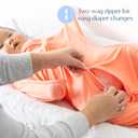 SleepingBaby Bamboo Zipadee-Zip Transition Swaddle - EverSoft Starfish Design Breathable Wearable Blanket with Two-Way Zipper, Small (4-8 months), Peach Fuzz