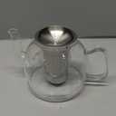 HIWARE 1000ml Glass Teapot with Removable Infuser, Stovetop Safe Tea Kettle, Blooming and Loose Leaf Tea Maker Set (33 oz)