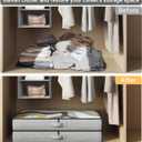 TidyCorner 2-Pack Under Bed Storage Containers, 4.5 Inches Tall Low Profile Underbed Clothes Storage Organizer Bin with Sturdy Sidewalls/Bottom, Underbed Storage Bins 2 Storage Thin Bins