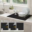 5 x Dish Drying Mats for Kitchen Counter, Waterproof Coffee Mat for Countertop, Under Sink Mats, Coffee Bar Mat Accessories (12" x 19")