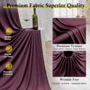 50ft x 15ft Burgundy Backdrop Curtains for Wedding Parties, 10 Panels Extra Long Wrinkle Free Fabric Drapes Photo Backdrop for Baby Shower Birthday Stage Reception Lobby Decoration
