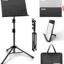 Music Stand, Folding Music Stand Portable Music Stand For Sheet Music 2 Foldable Music Stand Sheet Music Stand With Carrying Bag Matte Frosted Metal Material Sturdy Height Adjustable