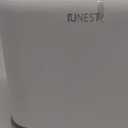 funest Bathroom Trash Can, 3.3 Gallon Slim Trash Can with Lid, Adsorption Garbage Can with Press-Top Lid, Small White Narrow Plastic Trash Bin for Bathroom, Office, Bedroom, Living Room