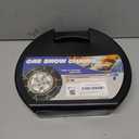 Snow-Chains Auto Fixing 1 Min Quick Fit Easy Installation Tire-Chains, Portable Reusable Universal Emergency Tire Traction Chain for Passenger Car, Pickup Trucks and SUV - Set of 2 (HKN-120)