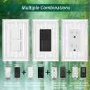 Classic White Single Decorator Outlet Cover Plate，1 Gang Decorator,Natural Material Wall Plate(4-Pack)