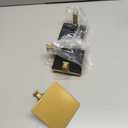 POLLY WALES Christmas Stocking Holders for Mantle Set of 4, Mantle Stocking Hangers Hanging Hooks, Stocking Hanger Base, Stocking Holder Hooks for Fireplace Tabletop Shelf Christmas Decoration (Gold)