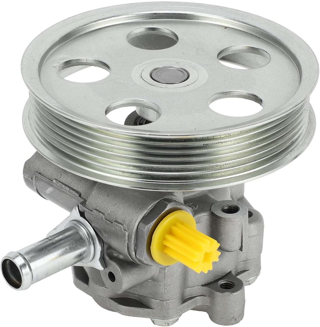 Power Steering Pump with Pulley for Audi A4 2.0L 2005-2009 for Audi A4 Quattro 2.0L 2005-2009 Power Assist Pump Replace No.8E0-145-153-J/8E0145153D