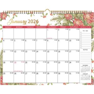2026 Flower Desk Calendar,Monthly Desktop Large Calendar,Large 15" x 11" Desktop/Wall Monthly Calendar,Flower Calendar 2026 for Home,School or Office (Emperor flower blooms)