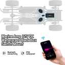 Marine Powersport Bluetooth Amplifier Audio System with 2pcs Black Speakers, Class D 60W x 4 CH, Switch Mount, Suitable for Motorcycle, UTV, ATV, Boat