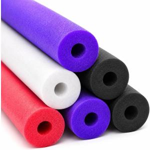 Chochkees Pool Noodles 52" x 2.5" Inch Swimming Hollow Core Foam Tube, Floating Thick Noodles for Floating, Pool Accessories, 6-Pack