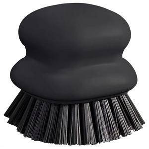Dish Brush with Handle, Kitchen Scrub Brushes for Cleaning, Dish Scrubber with Nylon bristles for Sink, Pots, Pans(1Pack Black Nylon bristles)