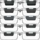 M MCIRCO 10-Pack,13 oz 1.5 Cup Glass Meal Prep Containers, Small Glass Food Storage Containers with Lids,Airtight Lunch Containers, Microwave, Oven, Freezer and Dishwasher Friendly, BPA-free