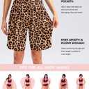 Viodia Women's 9" Long Swim Board Shorts with Pockets High Waisted Beach Swimsuits Knee Length Short for Women with Liner (XXL)