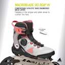 Rollerblade Macroblade 90 BOA® Women's Adult Fitness Inline Skate, Grey/Amethyst Rose, Performance Inline Skates Size 7/7.5
