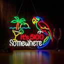 Its 5 00 O'clock Some Where Neon Sign for It's Five Oclock Somewhere Sign Wall Decor LED Bar Beer Neon Light.