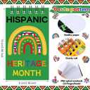 48 Pcs Mini Hispanic Heritage Notebooks Hispanic Month Theme Pocket Small Memo Pad National Heritage Month Spiral Notepads for Gift Party Favor Supplies Office