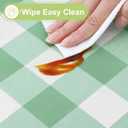 Smiry Rectangle Table Cloth, Waterproof Vinyl Tablecloths with Flannel Backing, Wipeable Buffalo Plaid Table Cover for Indoor and Outdoor (Sage Green & White, 60"x84")