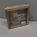 Juvale Honeymoon Fund Box Wedding Decorations for Reception - 7 x 7 Inch Wooden Rustic Wedding Card Box
