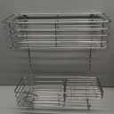 SMARTAKE Hanging Shower Head Caddy, Rustproof Bathroom Shower Shelf Organizer, SUS201 Stainless Steel Over The Storage Rack, for Toilet, Bathroom, Silver