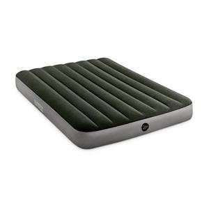 Intex 64778E Dura-Beam Standard Prestige Air Mattress: Fiber-Tech – Full Size – Hand-Held Battery Pump – 10in Bed Height – 600lb Weight Capacity