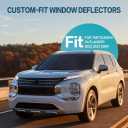 Tape-on Window Visor Compatible with Mitsubishi Outlander 2022 2023 2024 2025 2026,4PCS Black Window Vent Deflectors,Window Rain Guards