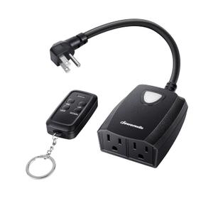 DEWENWILS Outdoor Dimmer for String Lights, 125V Dimmer Switch with 100FT Control Range, Weatherproof Outdoor Dimmer Plug for Dimmable LED/Tungsten Bulbs, FCC Listed