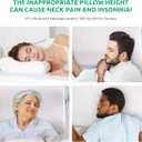 UTTU Cervical Pillow for Neck Pain Relief, Memory Foam Neck Pillow for Sleeping, Adjustable Orthopedic Sandwich Pillow, Contour Cooling for Side Back Stomach Sleeper, King(27.6"15.7"5.2"/4.5"), King Size