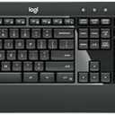 Logitech MK540 Full Size Advanced Wireless Keyboard and Mouse Combo | Full size quiet keyboard with number pad & integrated palm rest, full size ambidextrous mouse, includes USB-A Nano Receiver