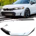 Front Bumper Lip Splitter Compatible with 11th Honda Civic 2025+, Yofer Design 2 Tone Painted Spoiler Body Kit, Pearl White Black