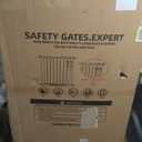 51.18" Extra Tall Cat Gate for Doorway, 30.5"-40" Auto Close Pet Gate Include 2.75" and 5.5" Extension Kits, No Drilling Pressure Mount Kit, Suitable for Doorways or Kitchen, New White