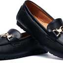 VERDASCO Women's Loafers Comfort Slip-Ons Flat Work Shoes Casual Moccasins Penny Loafers Lady Dress Shoes (Black)