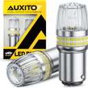 AUXITO Latest 1157 LED Bulb White Reverse Lights, 700% Brighter 2057 2357 7528 BAY15D LED Bulbs with Projector for Backup Parking Tail Brake Signal Marker Daytime Running Light, Pack of 2