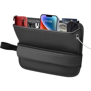 FLORICH Car Seat Gap Filler, Pro-Seats Gap Filler Organizer and Storages 2-in-1, Premium Leather Center Console Organizer, Car Organizer Front Seat Universal Fit for Car SUV Truck