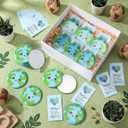 60 Sets Earth Appreciation Gifts Globe Compact Mirrors Earth Day Giveaways World Environment Day Party Favors with Thank You Cards Gifts for Teacher Nurse Volunteer Adult Employee Office Coworker