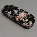 DODOGA 4 Pieces Spectacle Case Portable Hard Shell Eyeglasses Case Flower Fabric Covered Eyeglass Case Spectacles Box Eyewear Protector Box
