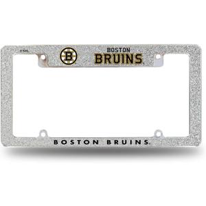 Rico Industries NHL Hockey Boston Bruins Silver 12" x 6" Chrome All Over Automotive Bling License Plate Frame Design for Car/Truck/SUV