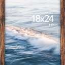 18x24 Picture Frame, Brown 18 x 24 Poster Frame for Horizontal or Vertical Wall Mounting, 1 Pack