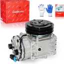 PHOBOOS A/C Compressor with Clutch Compatible with Freightliner, Peterbilt, kenworth, 1996-1999, Fast Cooling, Low Noise, Easy Installation, Ref. CO-0024GLC, ET210L, ET210L-25150, 2502459C91