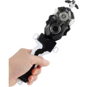 Bey Battling Tops Burst B-184 Launcher and Grip, Custom Bey Launcher LR Left Right Spin DB Layer System Compatible with All Bey Burst Series (Black)