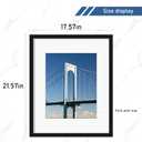 Wiscet 16x20 Picture Frame Set of 4, Display Picture 11x14 with Mat or 16x20 Poster Frame without Mat, Horizontal or Vertical Wall Mounting, Black