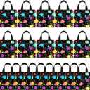 Pinkunn 20 Pcs Glow in the Dark Gift Bags with Handle Neon Decorative Non Woven Glow in the Dark Party Supplies