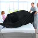 Utopia Bedding Fleece Blanket California King Size Black 300GSM Luxury Fuzzy Soft Anti-Static Microfiber Bed Blanket (102x96 Inch)