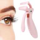 Pinkiou Heated Eyelash Curler for Women,Fast Heat up,Electric Eyelash Curler with Color-Changing Silicone Pad & Overlay Heating, USB-C Rechargeable,2 Temperature Control,Long-Lasting Lash Curler