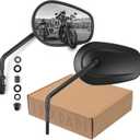 Black Sportster Mirrors for Road King Street Electra Glide Dyna Softail Road Glide Motorcycle Rearview 1982-2019 2020 2021 2022 2023, LD-023
