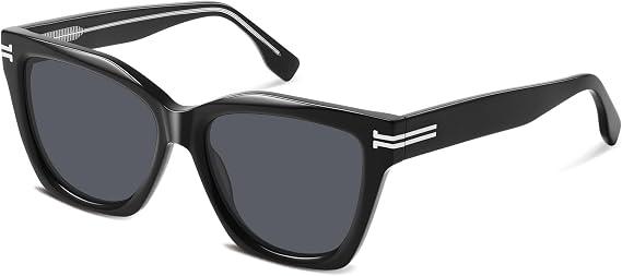 Polarized Square Sunglasses for Women, Acetate Womens Sunglasses UV400 Protection, Fashion Sun Glasses Trendy Shades