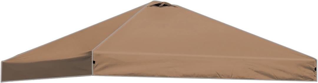 Canopy Replacement Top Outdoor only Suitable for Top Width 118x118 inches Straight Leg Without Central Pole and Side Extensions Pop up Tent, excluding Tent Frame, Dark Brown